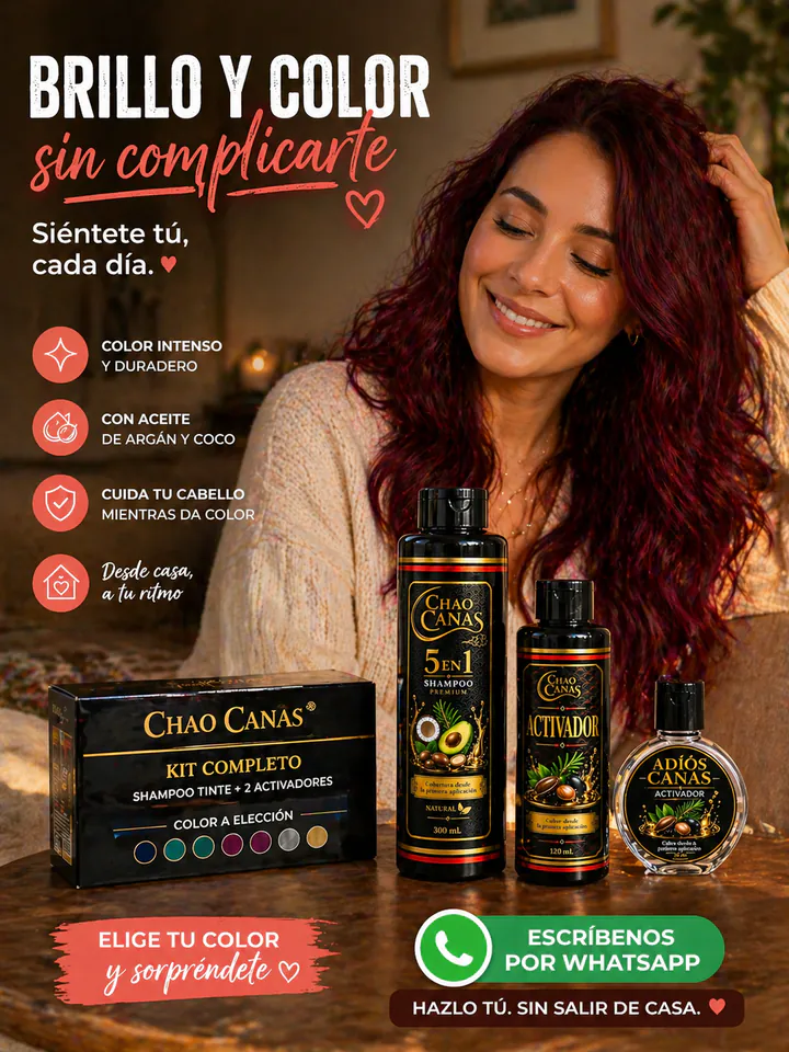 Anuncio de kit capilar para brillo y color